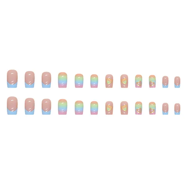 Multicolor__Nails_With_Glue_&_Manicure_Kit_Cotton_Candy_(Set_Of_24)