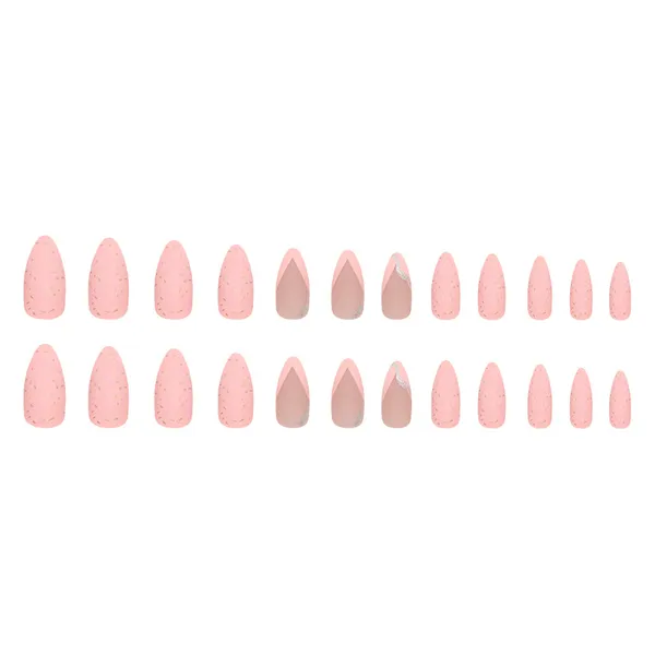 Multicolor__Nails_With_Glue_&_Manicure_Kit_Pumpkin_Butter_(Set_Of_24)