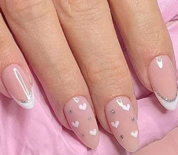 Multicolor__Nails_With_Glue_&_Manicure_Kit_Frenchy_Love_(Set_Of_24)