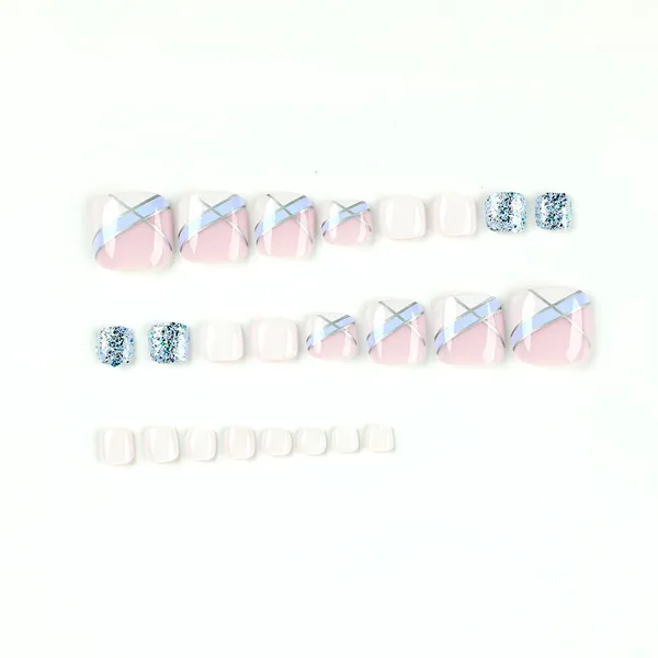 Multicolor_Toe_Stick_On_Nails_Set_Fake_Nails_Artificial_Designer_With_24_Pcs_Jelly_Glue_On_False_Nail_Including_Manicure_Kit_Aqua_Affection