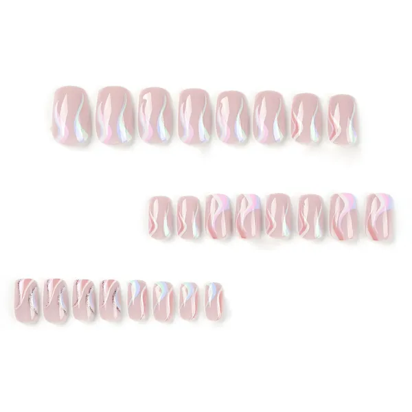 Multicolor_Nails_With_Glue_&_Manicure_Kit_Sparkle_Smoothie__(Set_Of_24)