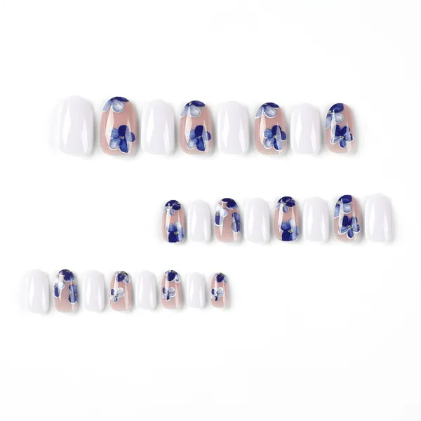 Blue_Nails_With_Glue_&_Manicure_Kit_True__(Set_Of_24)