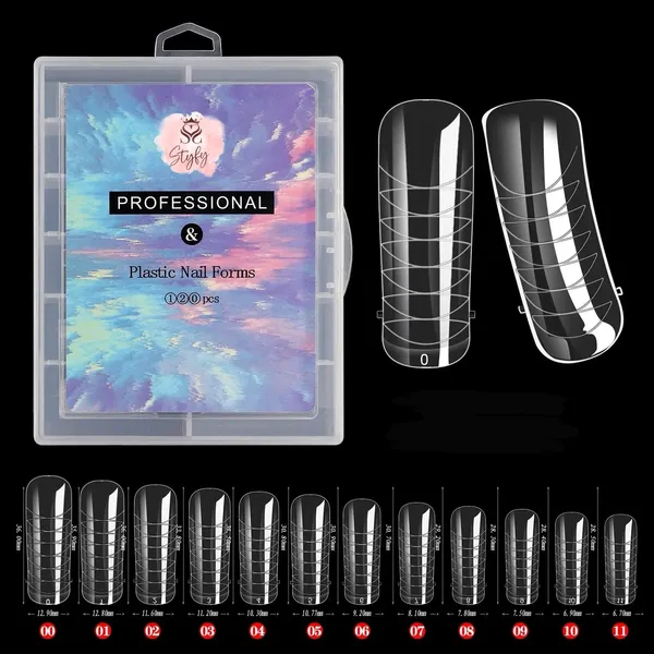 Transparent_Dual_Form_Tips_Dual_Tips_Forms_Full_Cover_False_Tips_Arched_For_Poly_Gel_Extension_Builder_Gel_Tips_Extensions_(Squoval_Dual_Form_Tips,_120_Pcs)