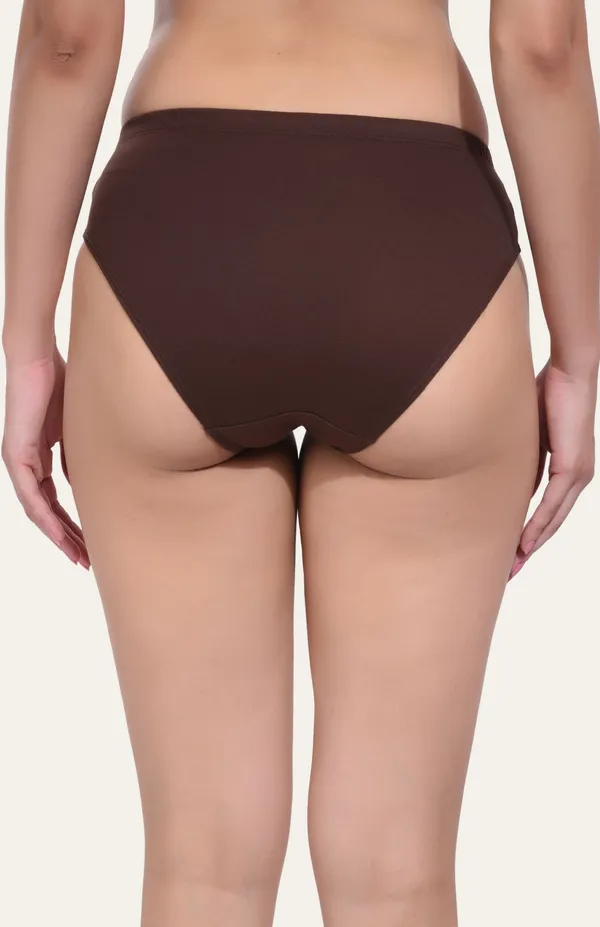 Pack_Of_2,_Brown_Blue_Solid_Pure_Cotton_Hipster_For_Women