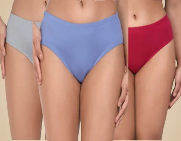 Pack_Of_3,_Multicolor_Solid_Pure_Cotton_Hipster_For_Women