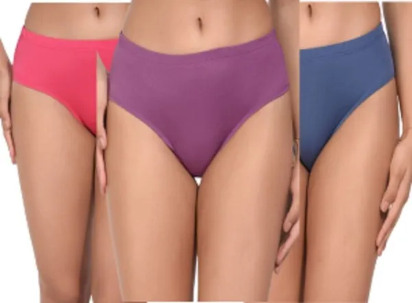 Pack_Of_3,_Multicolor_Solid_Pure_Cotton_Hipster_For_Women