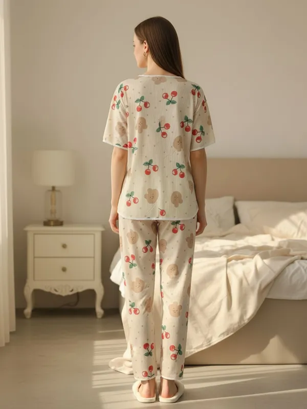 Cream_Cotton_Printed_Night_suit_for_women
