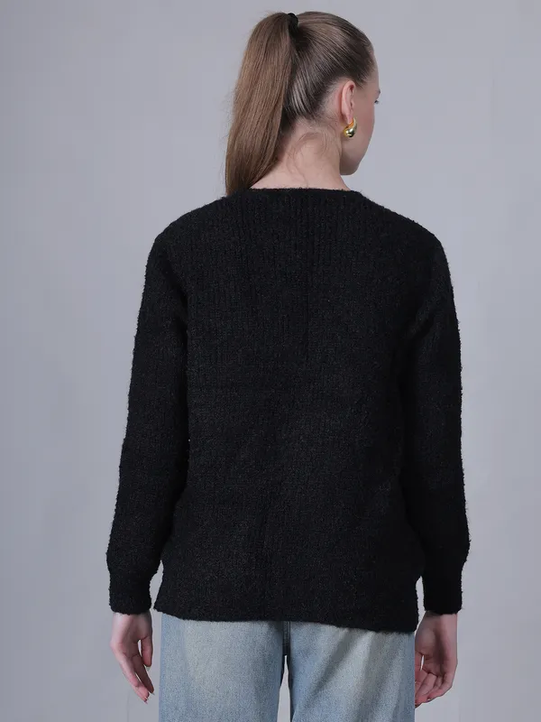 Black_Woolen_Open_Front_Shrug_For_Women