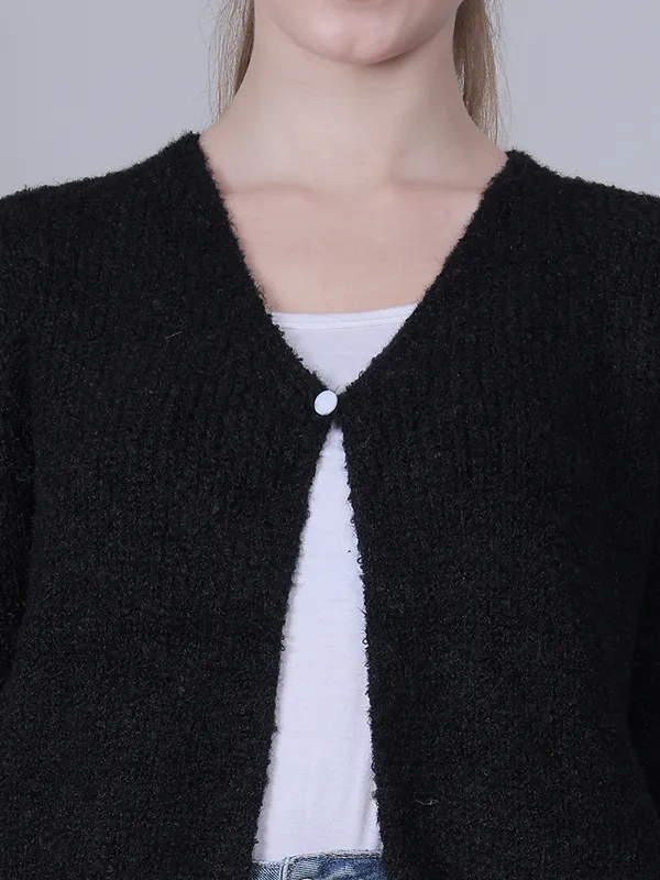 Black_Woolen_Open_Front_Shrug_For_Women