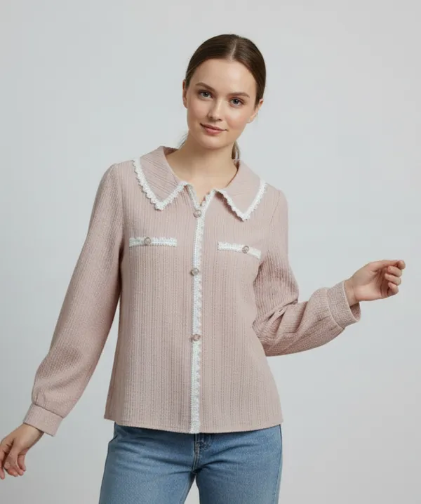 Pink_Summer_Wear_Korean_Pattern_Top_For_Women