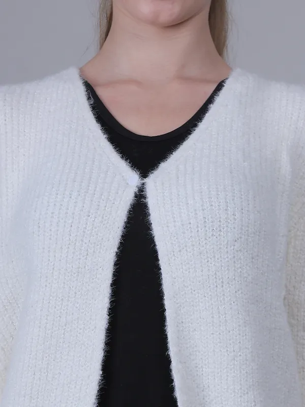 White_Woolen_Open_Front_Shrug_For_Women