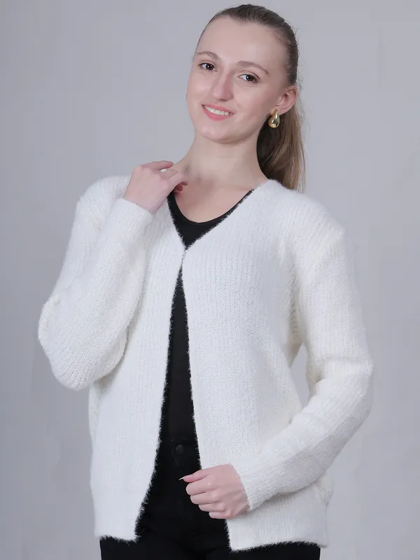 White_Woolen_Open_Front_Shrug_For_Women