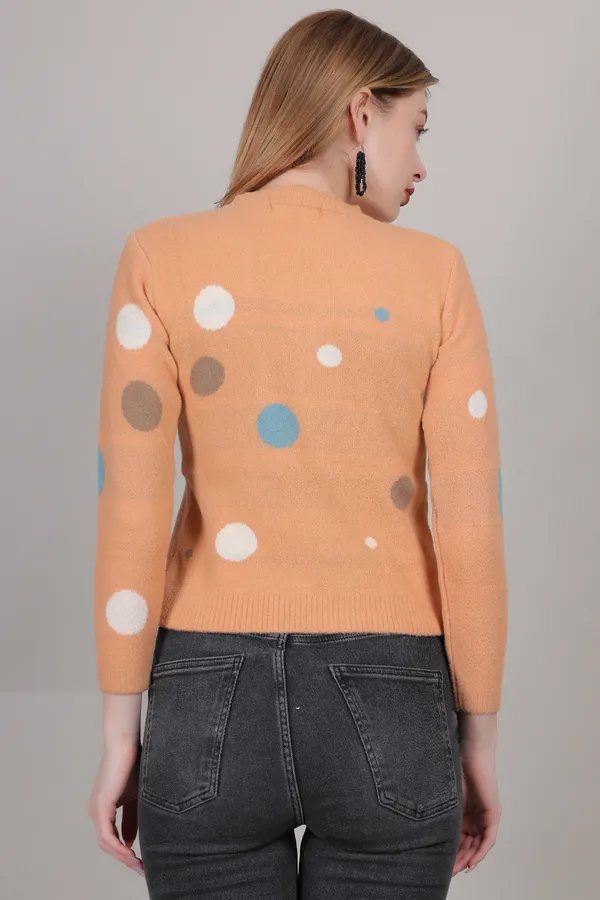 Peach_Winter_Wear_Soft_Top_For_Women