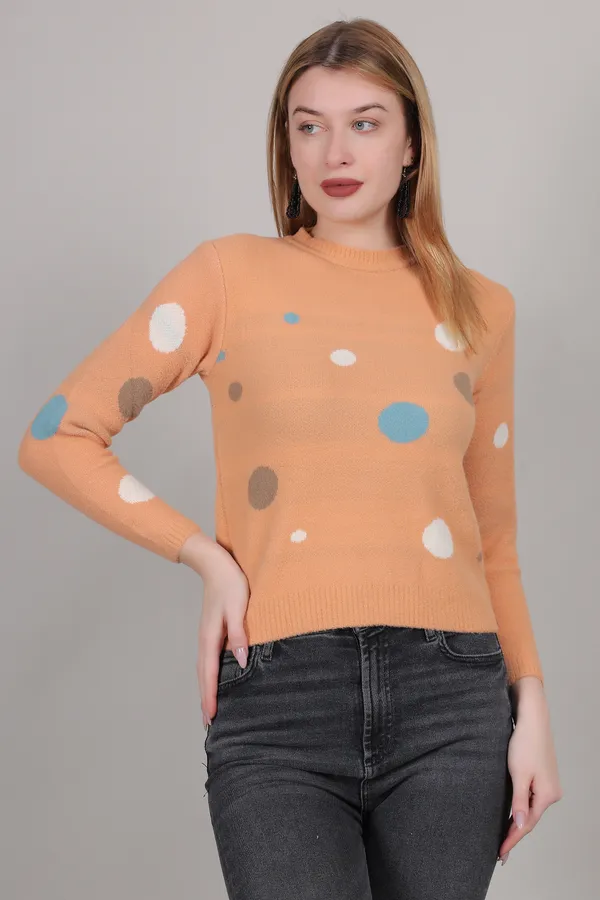 Peach_Winter_Wear_Soft_Top_For_Women