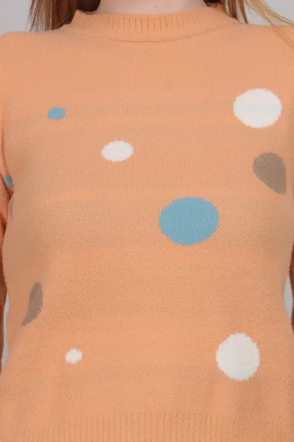 Peach_Winter_Wear_Soft_Top_For_Women