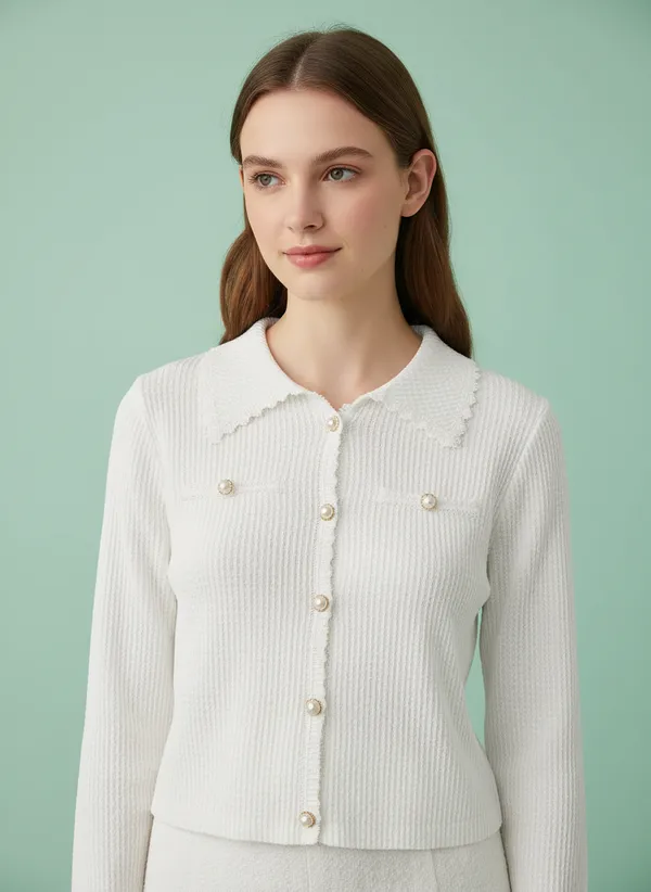 White_Cotton_Korean_Trend_Shirt_Style_Top_For_Women