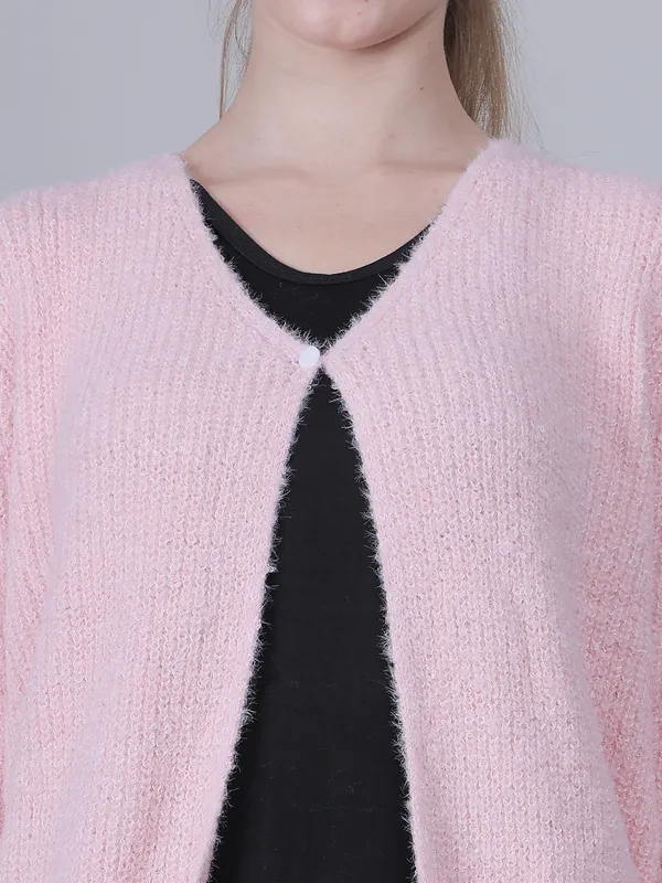 Pink_Woolen_Open_Front_Shrug_For_Women