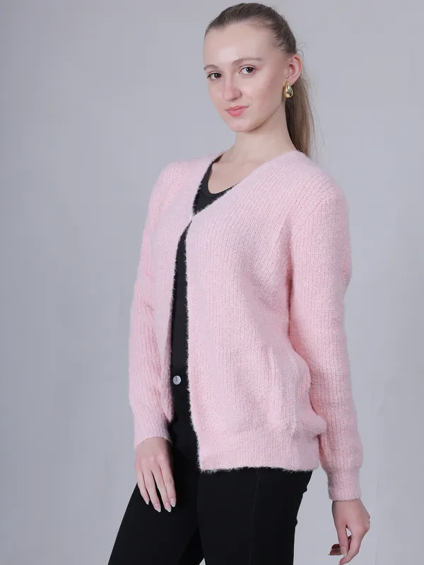 Pink_Woolen_Open_Front_Shrug_For_Women