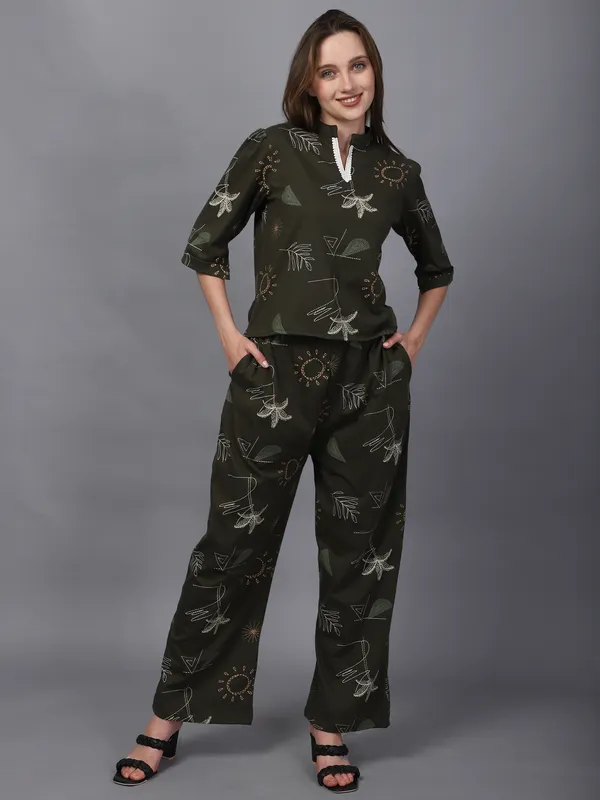 Olive_Cotton_Printed_Co-ord_Set_For_Women