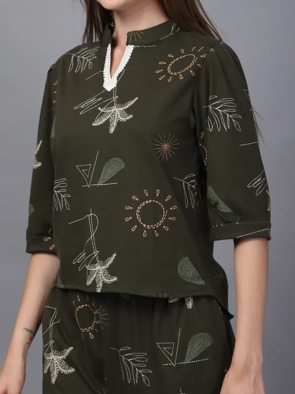 Olive_Cotton_Printed_Co-ord_Set_For_Women