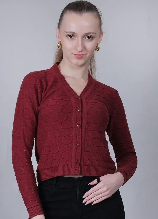 Wine_Red_Woolen_Knitted_Sweater_For_Women