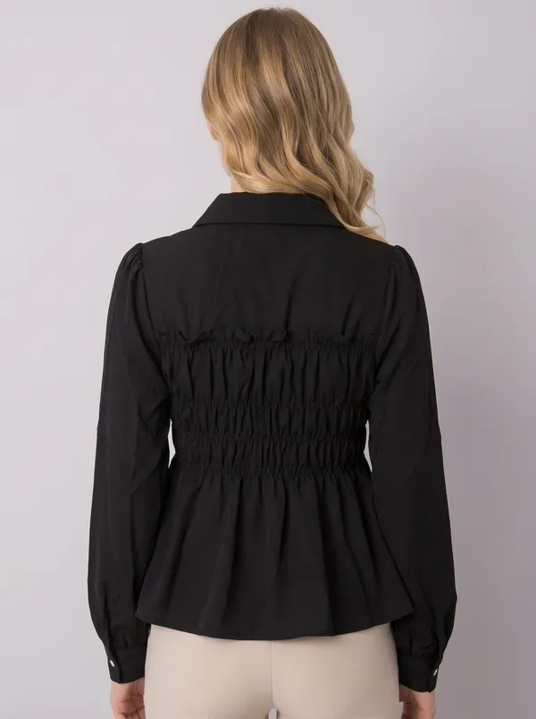 Black_Cotton_Korean_Styled_Top_Style_Shirt_For_Women