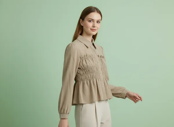 Light_Beige_Knitted_Collar_Styled_Tee_For_Women
