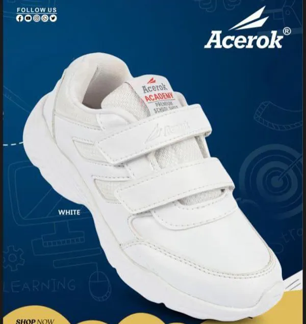 White_Air_Mesh_With_Synthetic_Leather_School_Shoes_For_Kids_|_Academy_Velcro