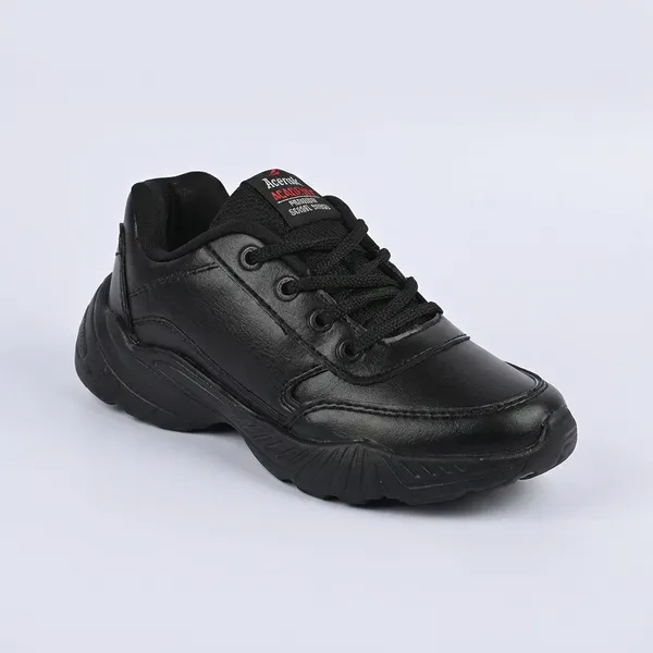Black_Air_Mesh_With_Synthetic_Leather_School_Shoes_For_Kids_|_Acadmey_Laces