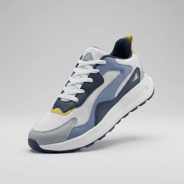 White_Navy_And_Sky_Synthetic_Leather_Casual_Shoes_For_Men_|_Fly