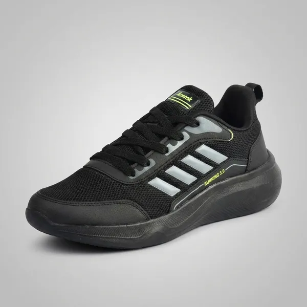 Black_And_Green_Air_Mesh_With_Rexine_Casual_Shoes_For_Men