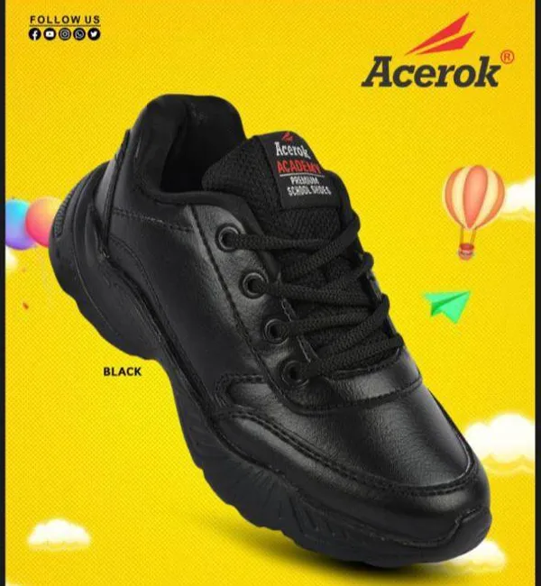 Black_Air_Mesh_With_Synthetic_Leather_School_Shoes_For_Kids_|_Acadmey_Laces