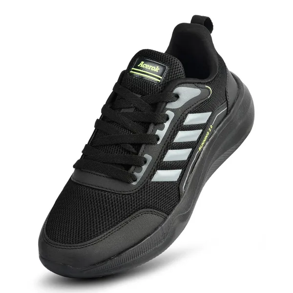 Black_And_Green_Air_Mesh_With_Rexine_Casual_Shoes_For_Men