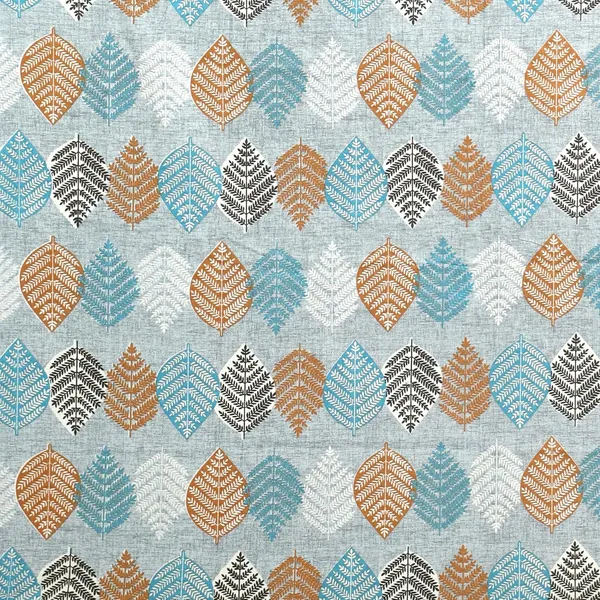 Grey_And_Peach_Cotton_Single_Bedsheet