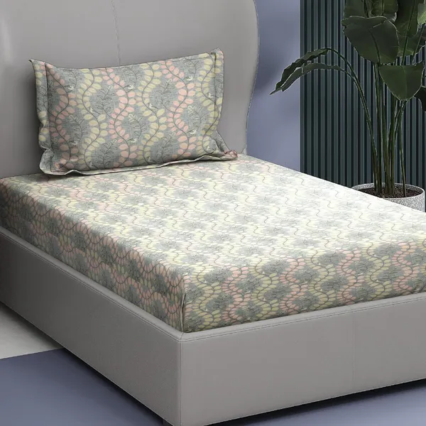 Grey_And_Peach_Premium_&_Elegant_Cotton_Rich_Bedsheet_Single_Bed