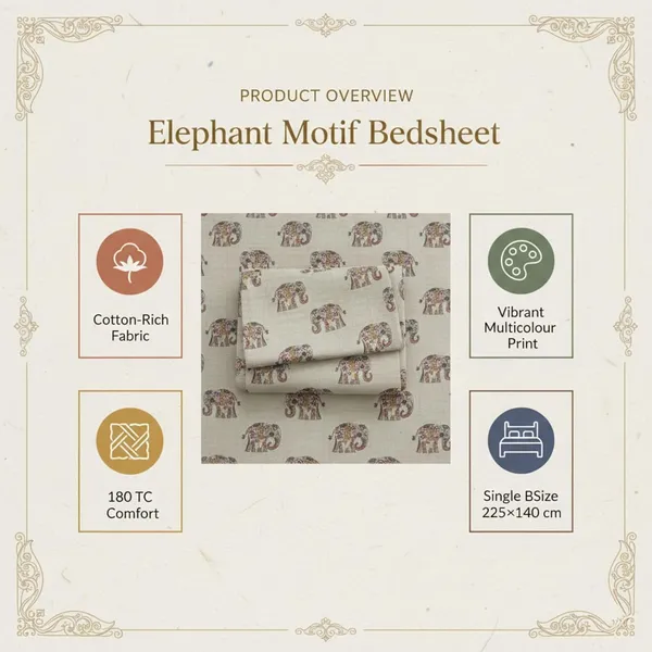 Grey_And_Peach_Premium_&_Elegant_Cotton_Single_Bedsheet