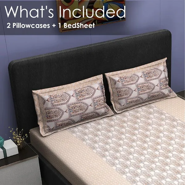 Peach_Cotton_Bedsheet_with_Pillow_Covers