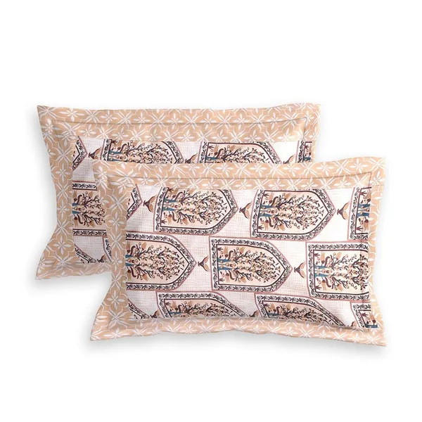 Peach_Cotton_Bedsheet_with_Pillow_Covers