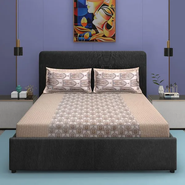 Peach_Cotton_Bedsheet_with_Pillow_Covers