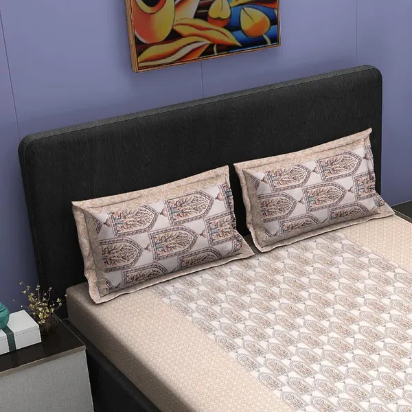 Peach_Cotton_Bedsheet_with_Pillow_Covers
