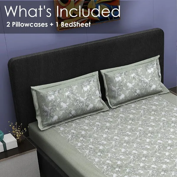 Grey_Cotton_Bedsheet_with_Pillow_Covers