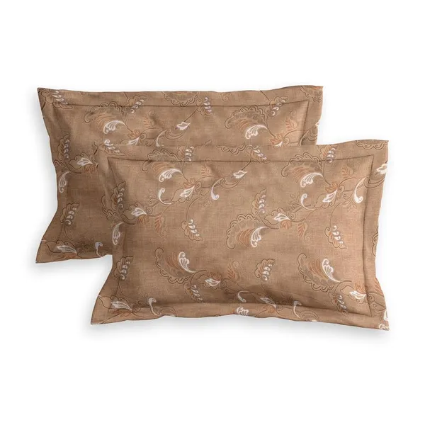 Beige_Cotton_Printed_Double_Bedsheet_with_Pillow_Cover