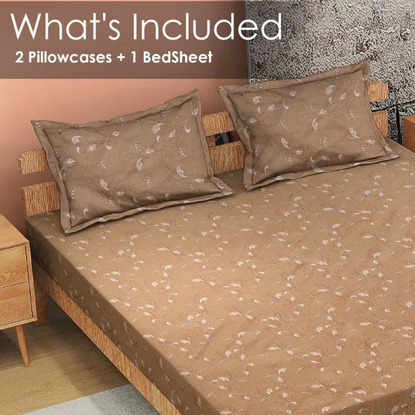 Beige_Cotton_Printed_Double_Bedsheet_with_Pillow_Cover