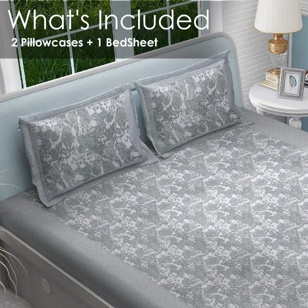 Grey_Premium_&_Elegant_Poly_Cotton_Printed_Double_Bedsheet_with_Pillow_Cover
