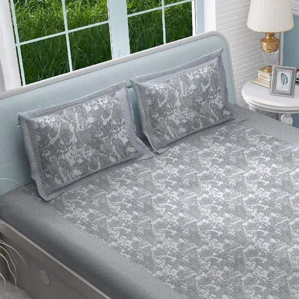 Grey_Premium_&_Elegant_Poly_Cotton_Printed_Double_Bedsheet_with_Pillow_Cover
