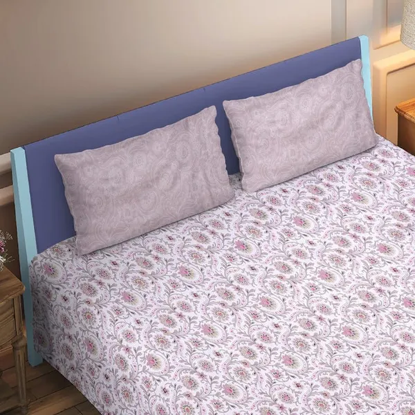 Pink_Printed_Bedsheet_with_Pillow_Cover