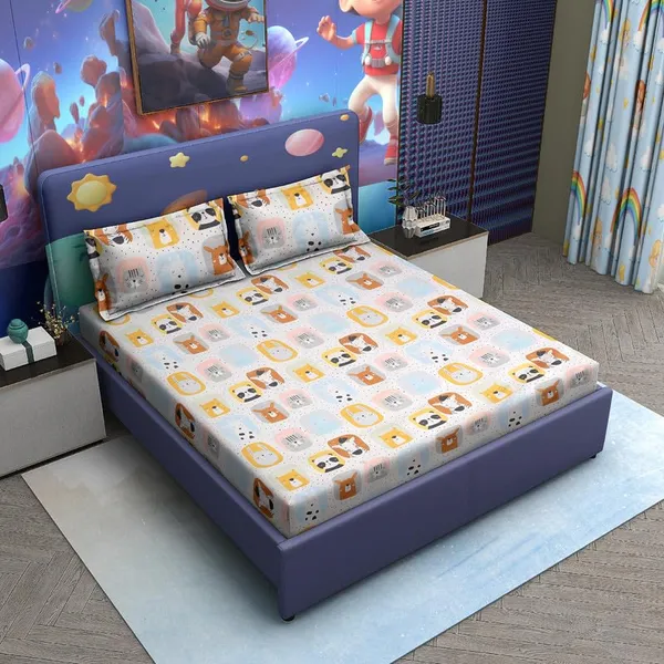 Multicolor_Micro_Satin_Double_Bedsheet_with_Pillow_Covers