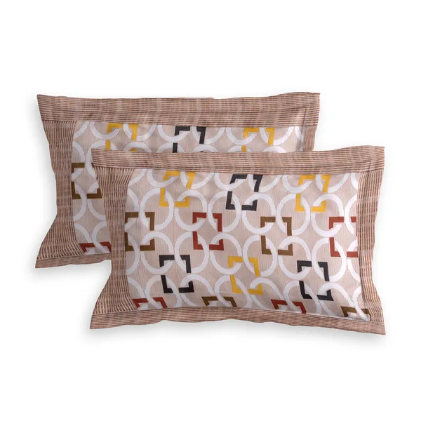 Brown_And_White_Cotton_240_Tc_Printed_King_Soft_&_Durable_Floral_Elegant_Modern_Bedsheet_With_Pillow_Covers