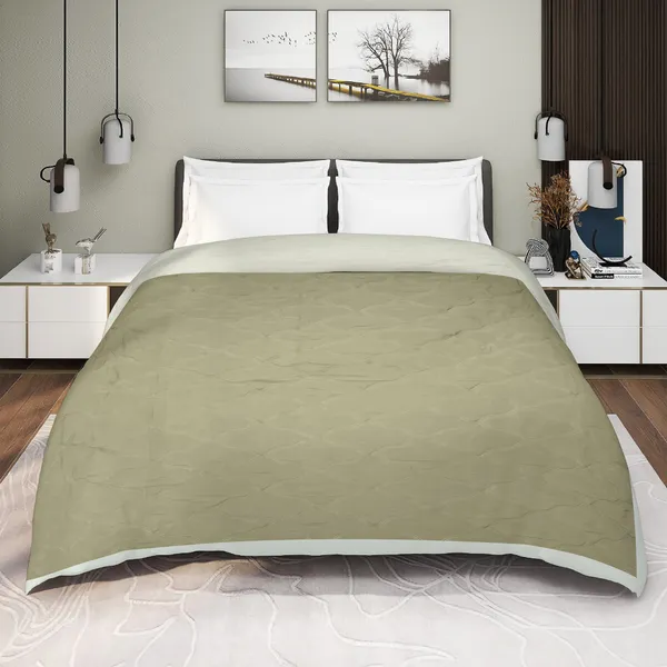 Green_Micro_Satin_Twill_180_Tc_Double_Floral_Blossom_Print_Soft_Fade_Resistant_Microfiber_Fabric_Textured_Bedsheet_With_Pillow_Covers