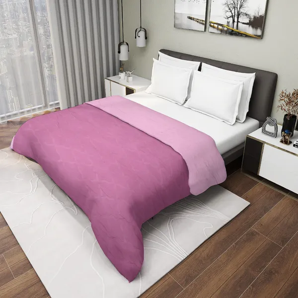 Violet_Micro_Satin_Twill_180_Tc_Double_Floral_Blossom_Print_With_Soft_Fade_Resistant_Microfiber_Fabric_Bedsheet_With_Pillow_Covers